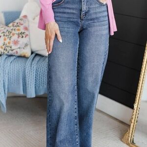 High rise tummy control Wide Leg Jeans